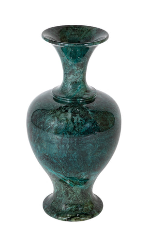 An Italian Green Faux Marble Composition Vase