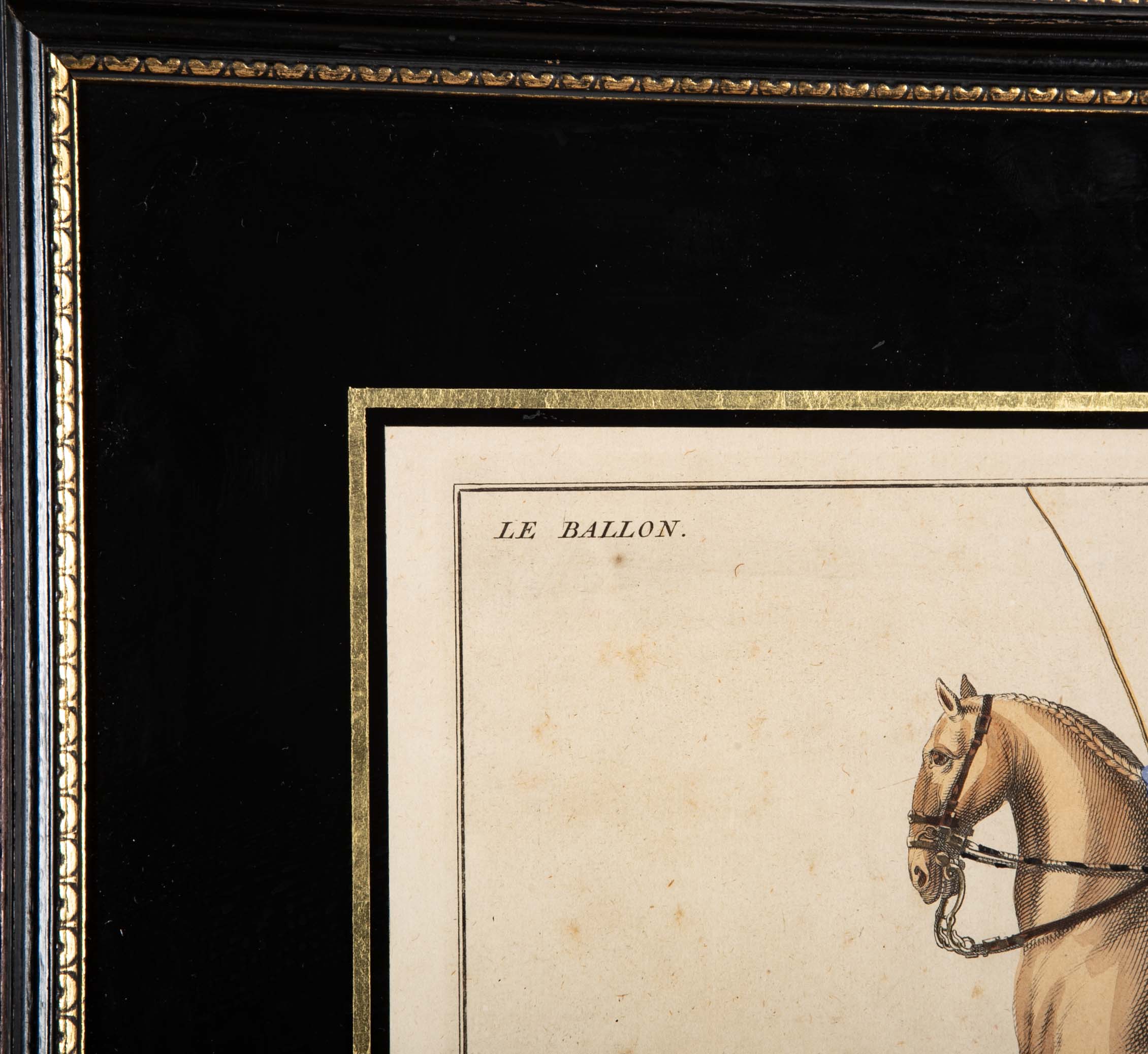 Set of Six 18th Century Hand Colored Prints of Horses by Baron D'Eisenberg