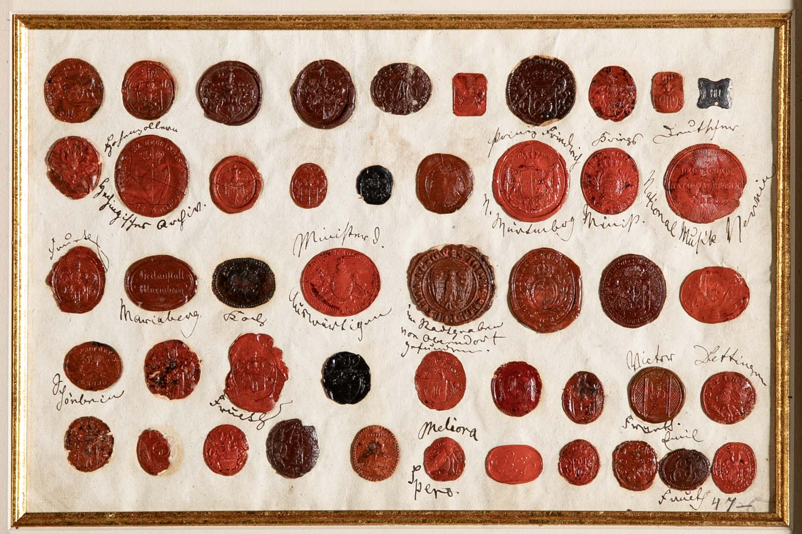 Set of Four 18th Century Northern European Red Wax Intaglios