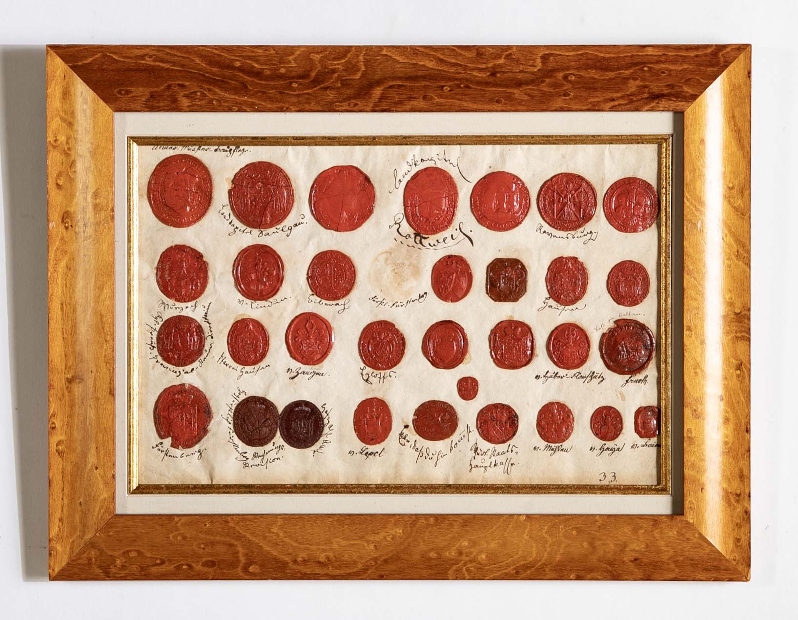 Set of Four 18th Century Northern European Red Wax Intaglios