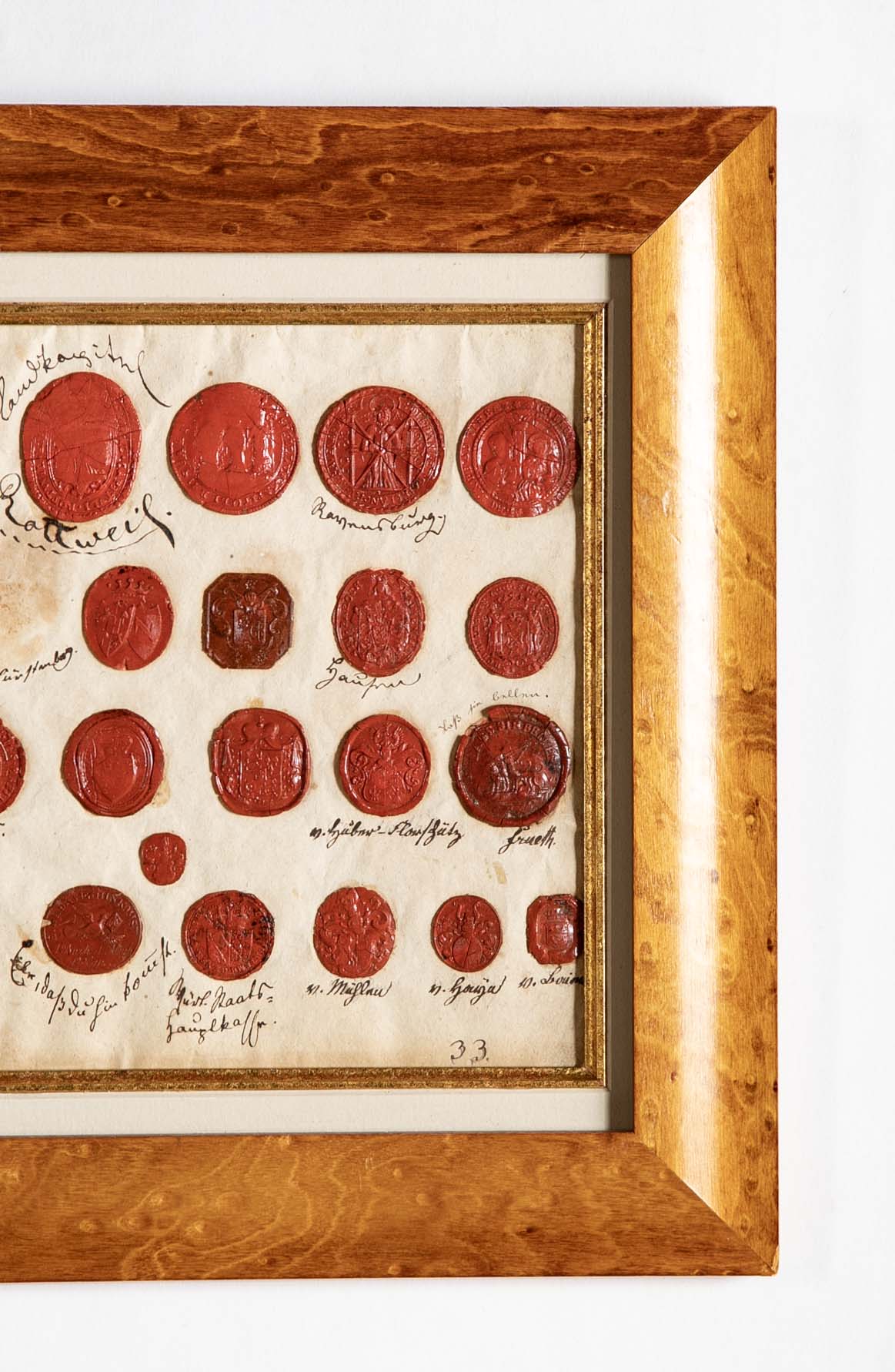 Set of Four 18th Century Northern European Red Wax Intaglios