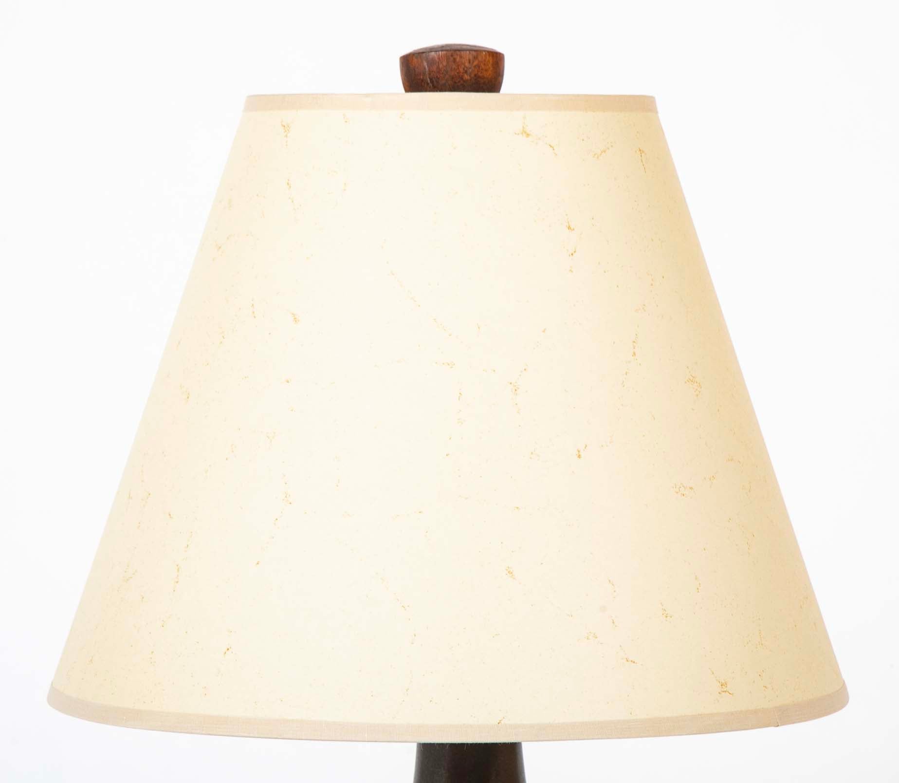 Jane and Gordon Martz Mid-Century Ceramic Lamp with Chocolate Glaze