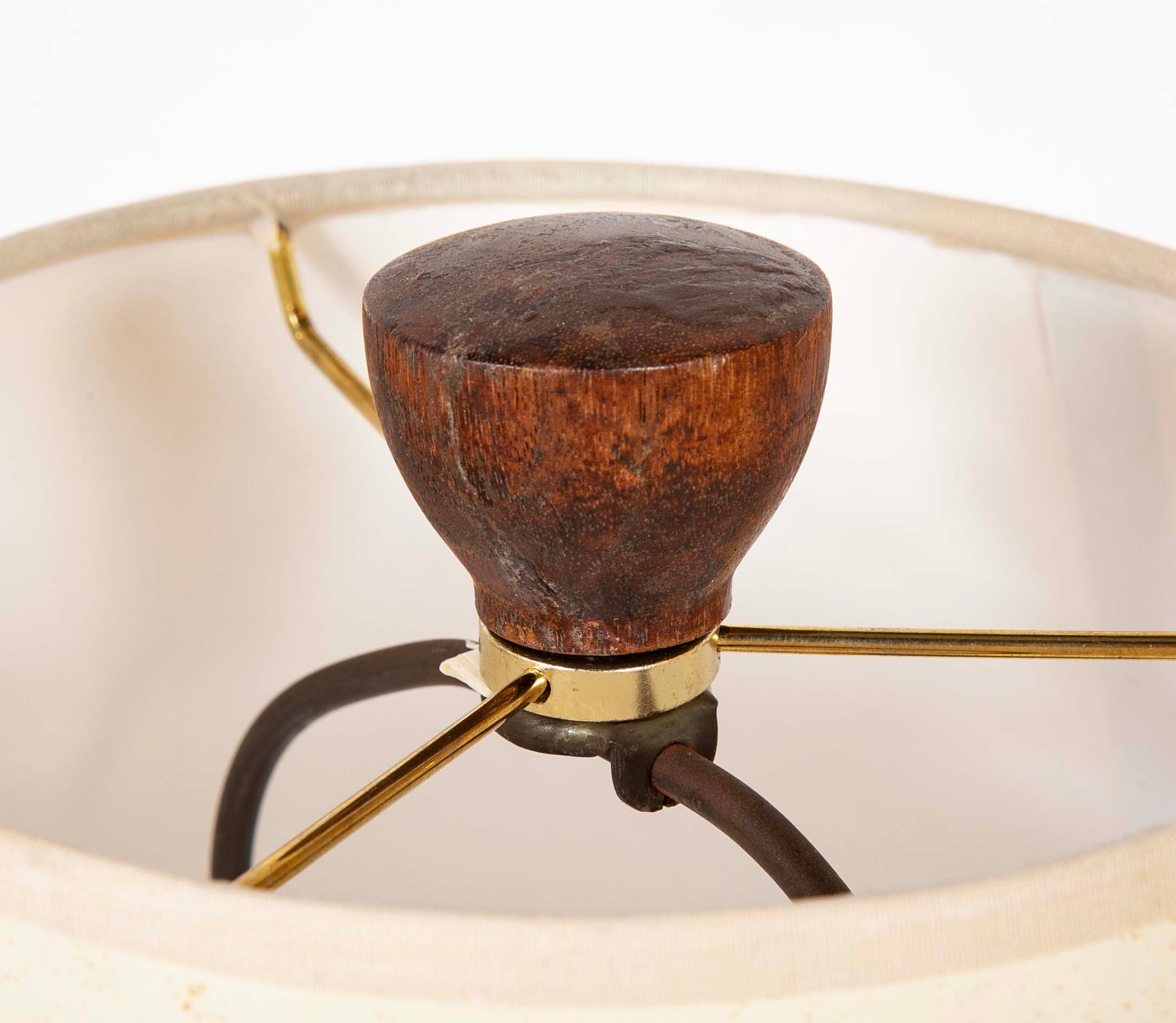 Jane and Gordon Martz Mid-Century Ceramic Lamp with Chocolate Glaze