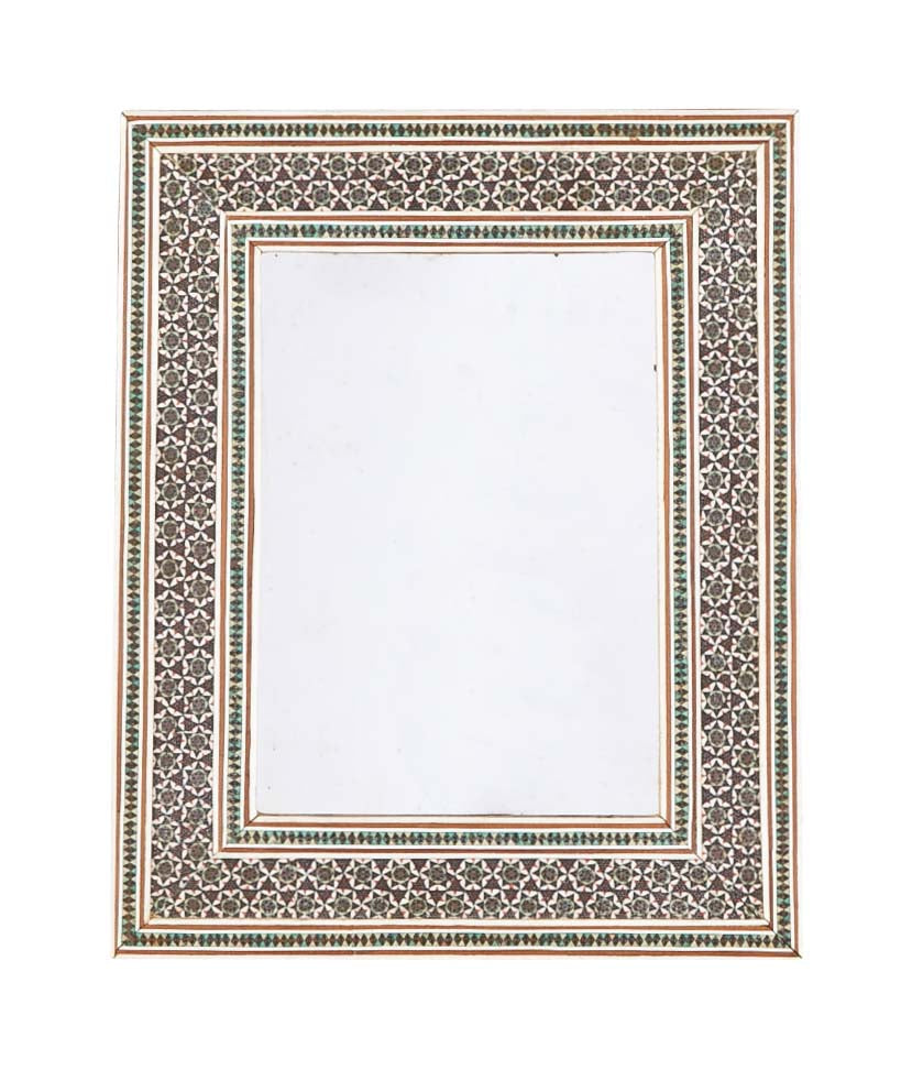 Syrian Mirror with Intricate Bone Inlay