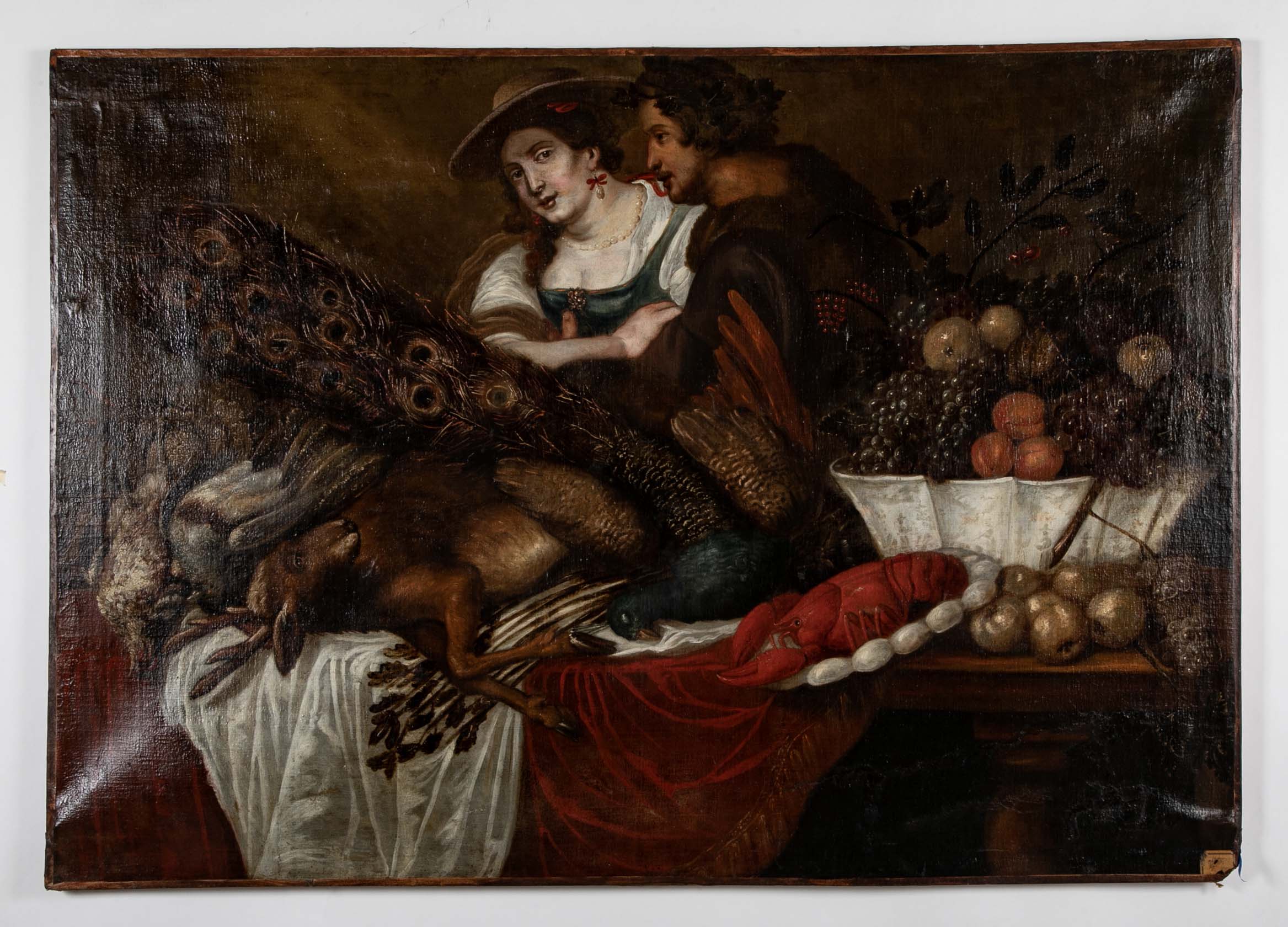 Large Flemish Oil Painting, Circa 1680