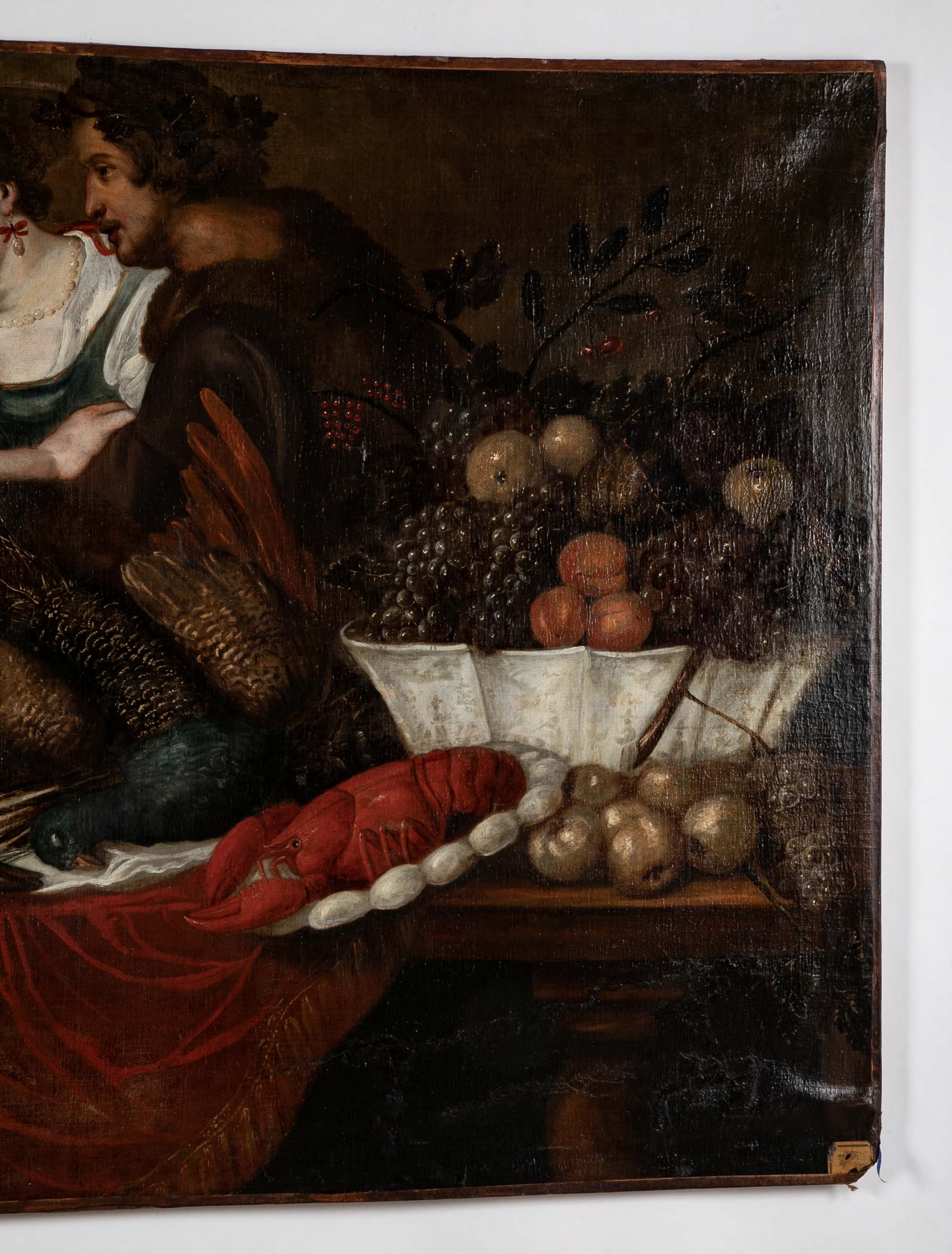 Large Flemish Oil Painting, Circa 1680