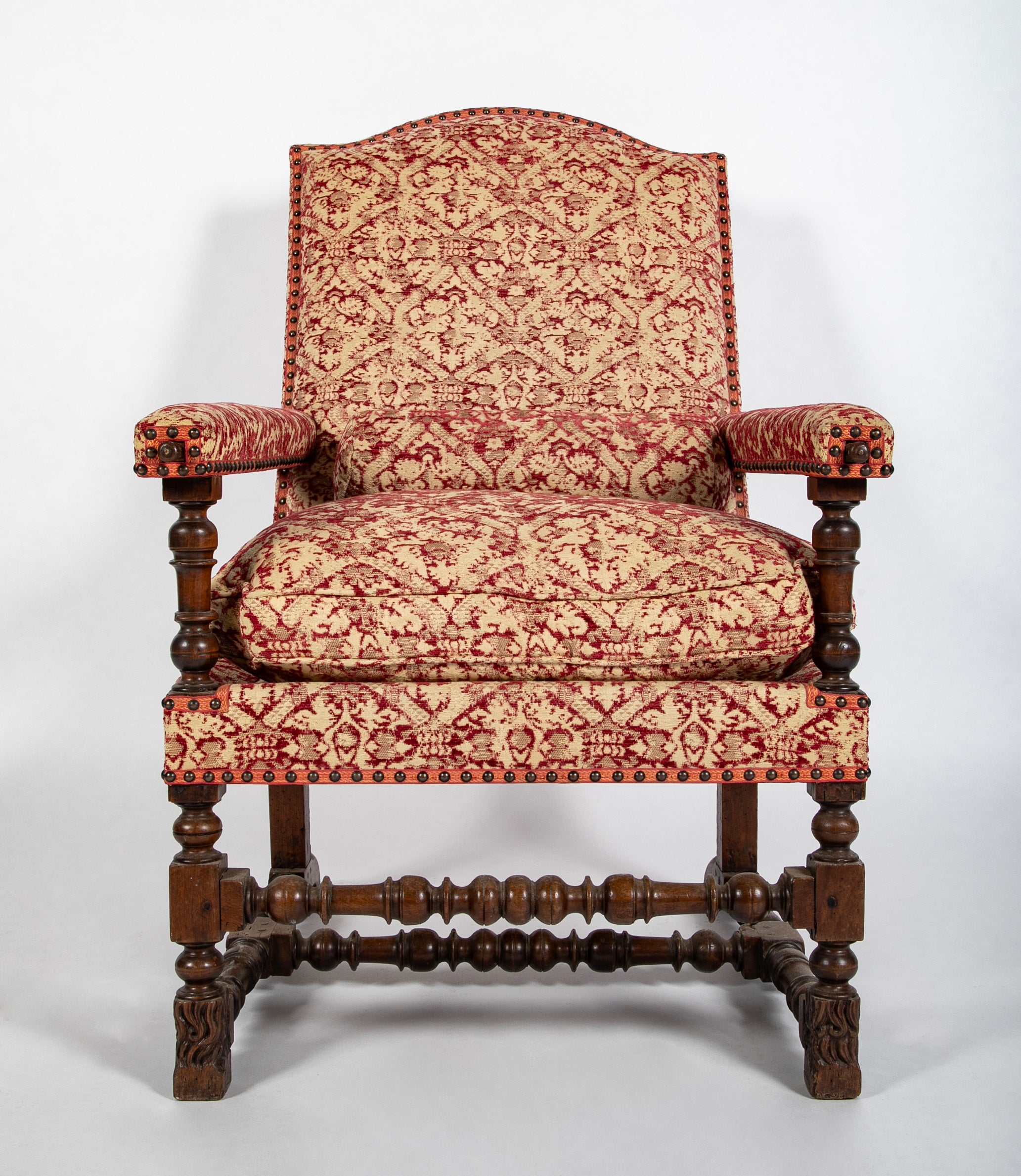 Unique 18th Century French Armchair with Tray Holder Arms