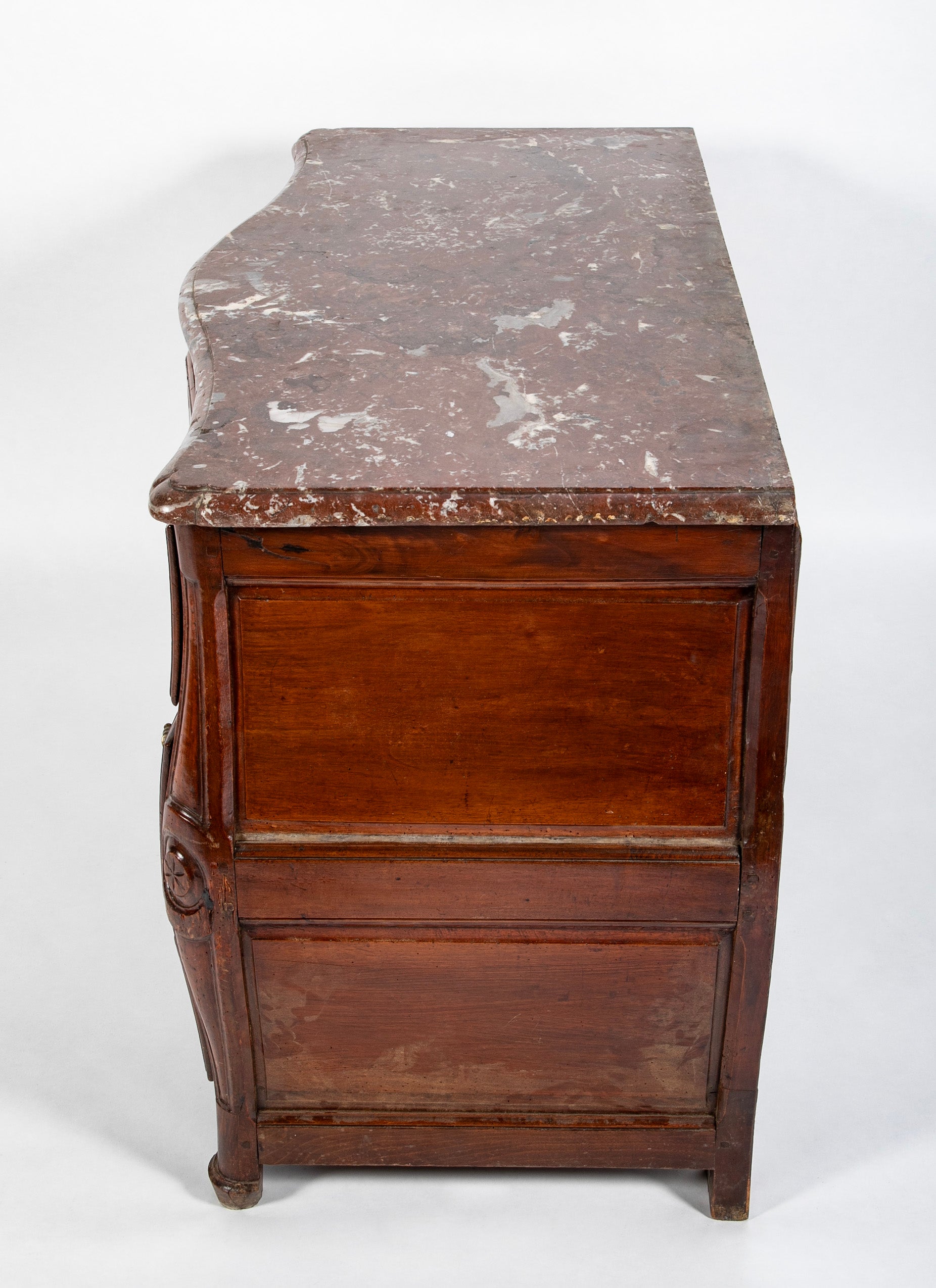 A French 18th Century Marble Top Walnut Commode