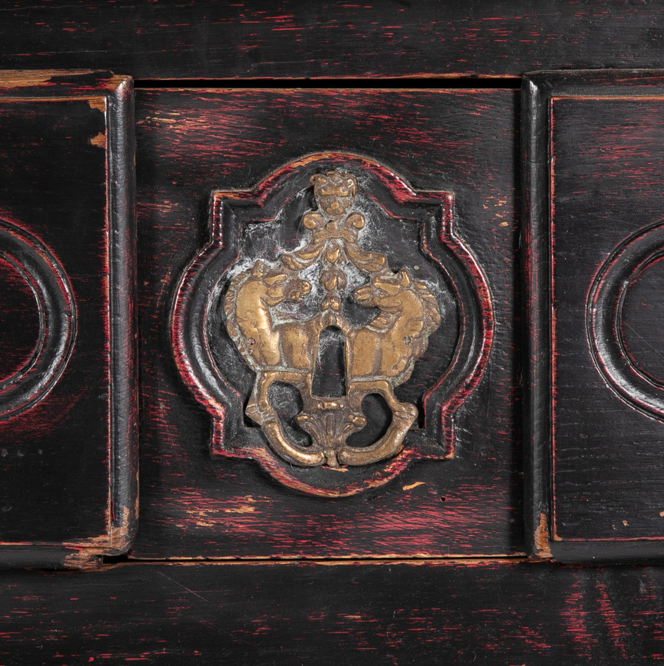 French Marble Top Bureau or Chest of Drawers Having Original Hardware