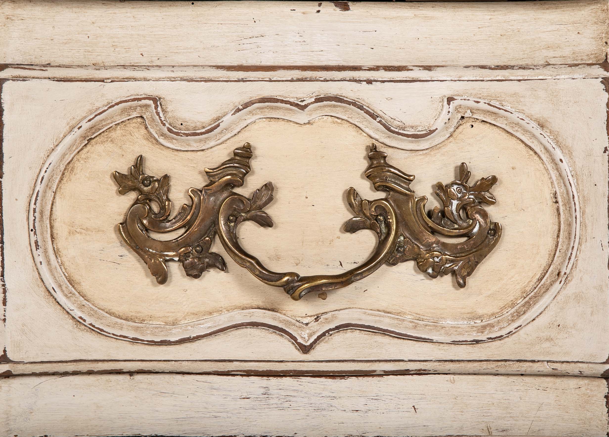 An 18th Century Robust French Provincial Serpentine Front Commode