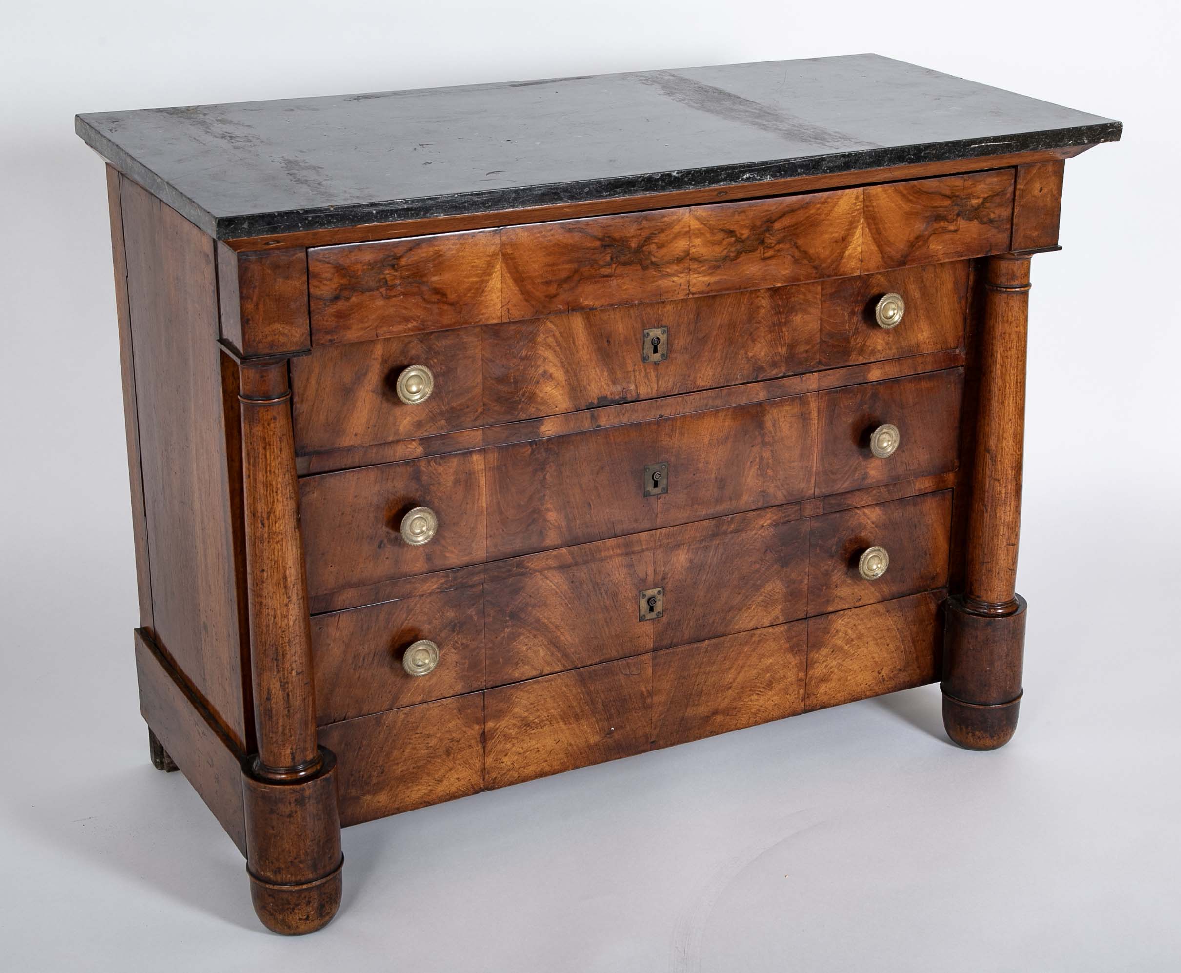 Early 19th Century French Empire Marble Top Commode