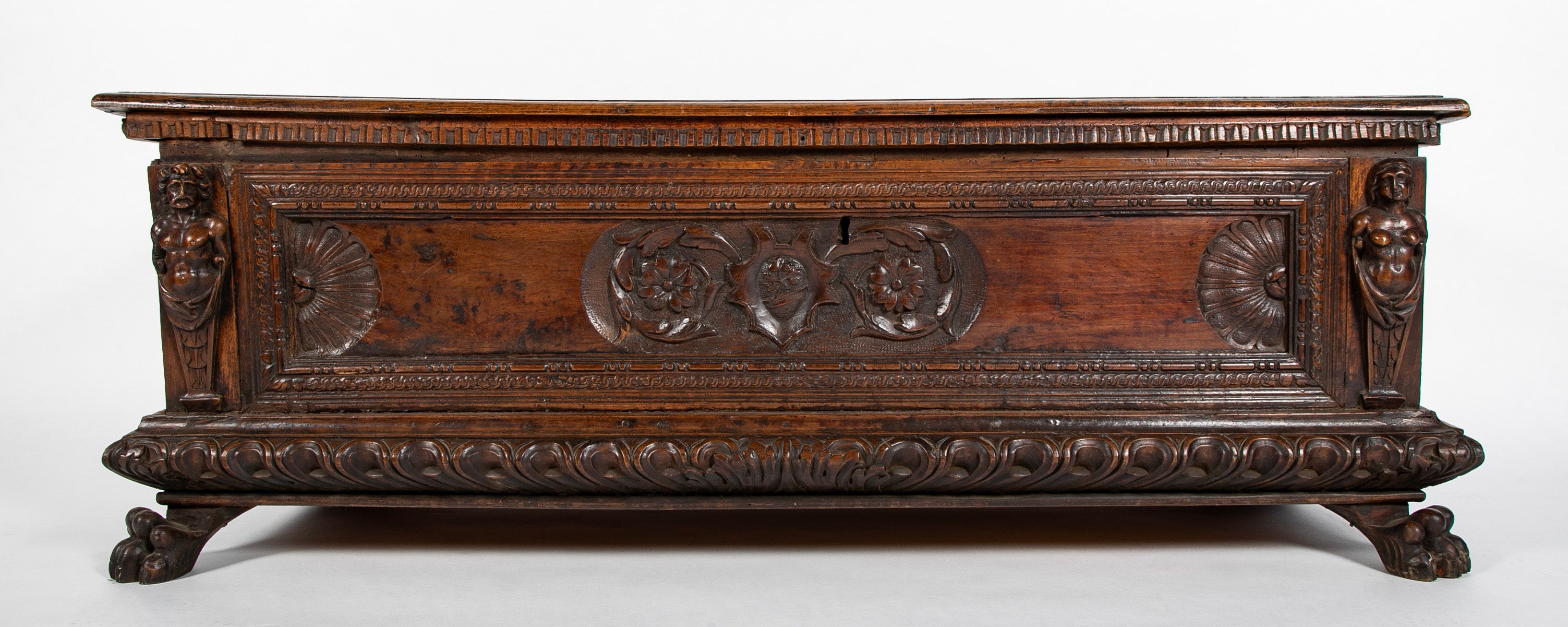A 16th Century Italian Dark Walnut Cassone
