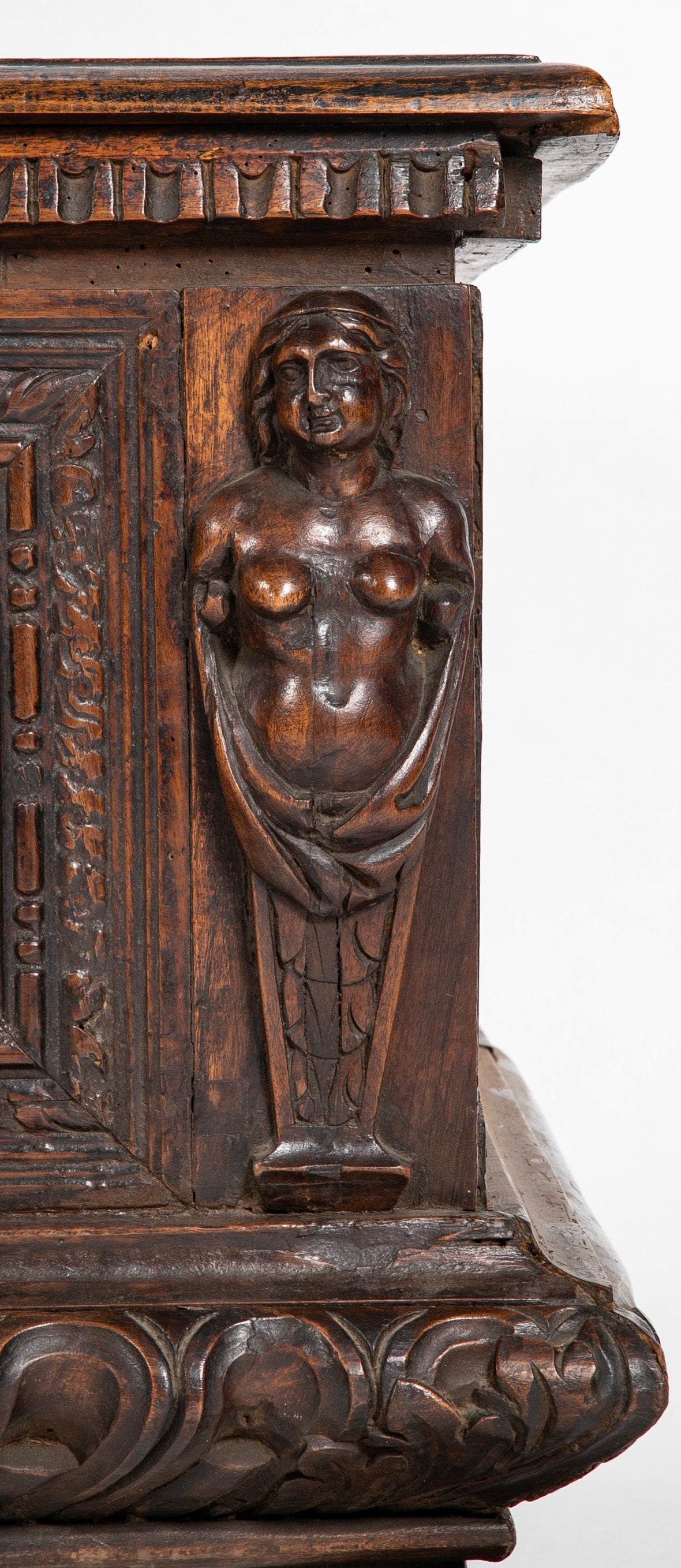 A 16th Century Italian Dark Walnut Cassone