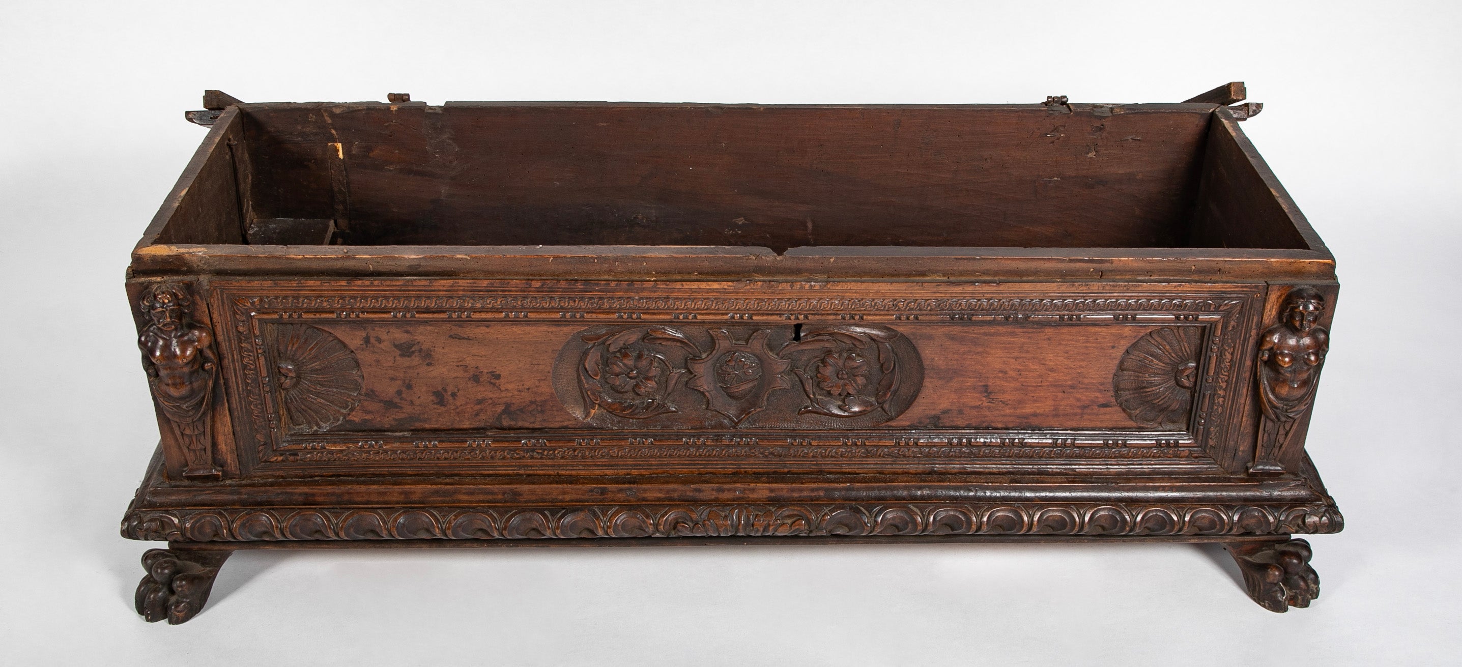 A 16th Century Italian Dark Walnut Cassone