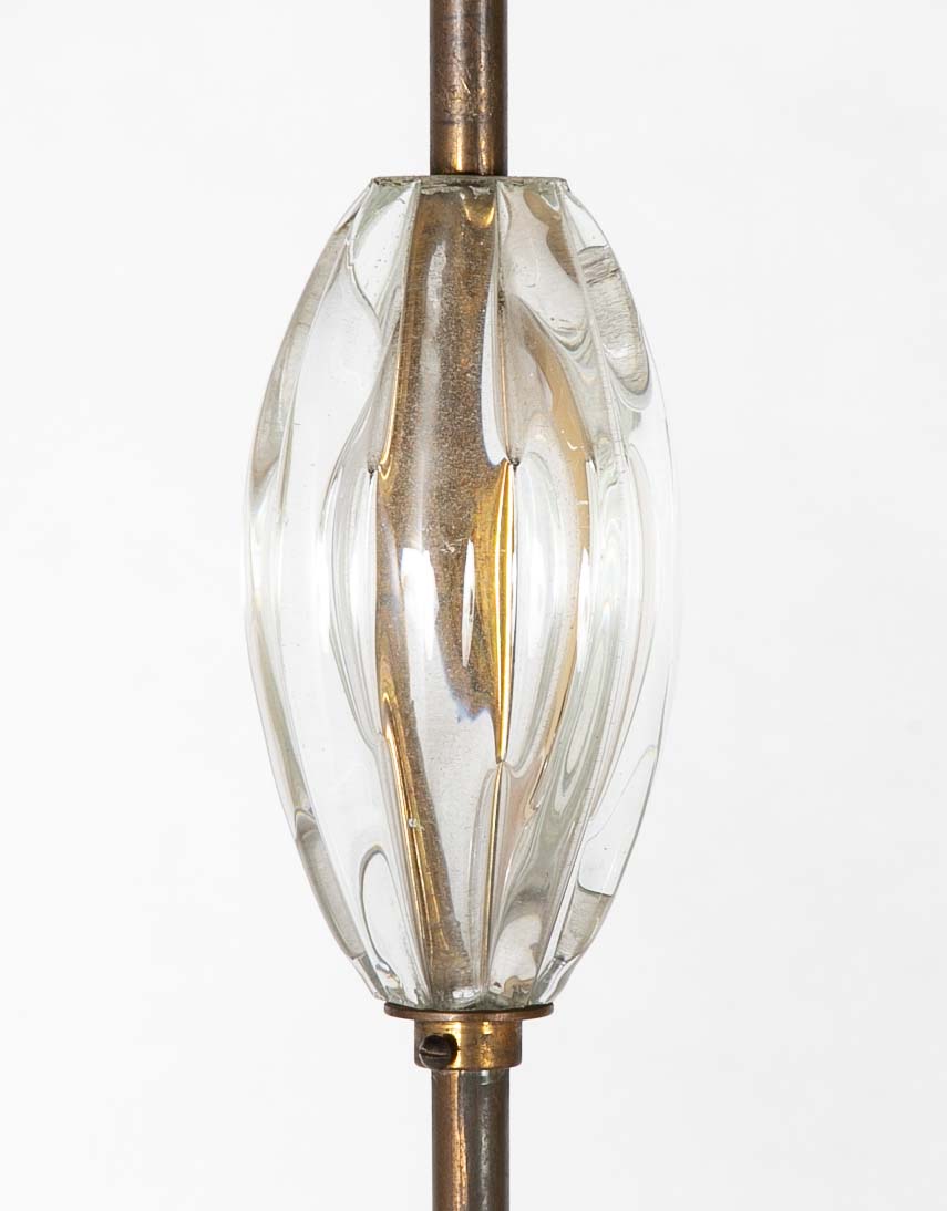 Italian Murano Glass Two Light Pendant Light Fixture