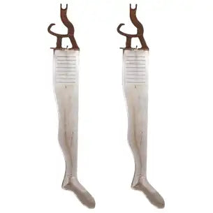 Pair of 1920's American Steel & Iron Stocking Stretchers, Industrial Folk Art