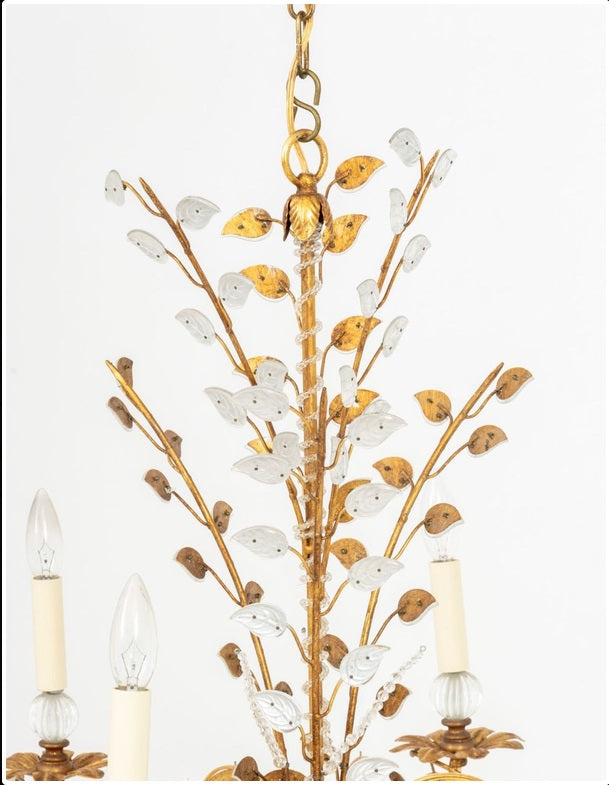 Mid-Century French Maison Bagues Style Chandelier