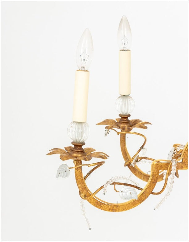 Mid-Century French Maison Bagues Style Chandelier