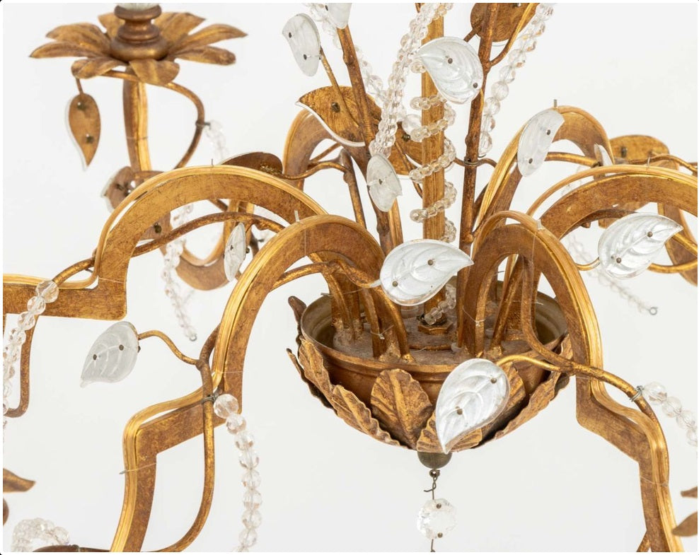Mid-Century French Maison Bagues Style Chandelier