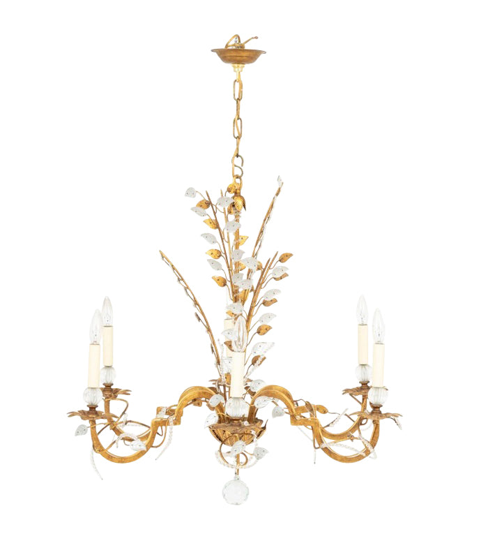 Mid-Century French Maison Bagues Style Chandelier