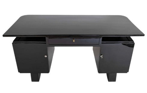 A 20th Century French Black Lacquer Desk