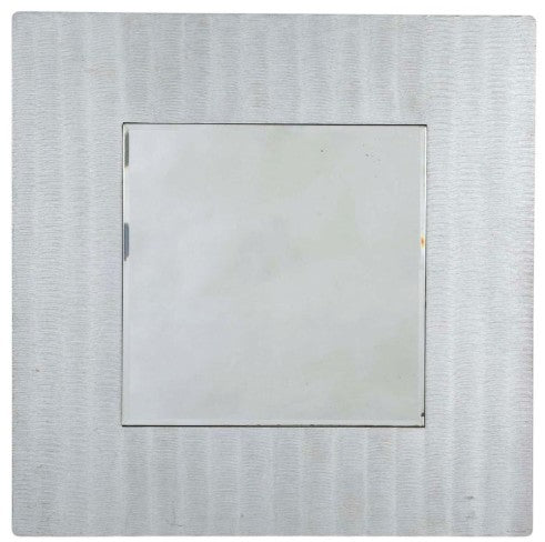 Lorenzo Burchiellaro (1933–2017) Striae Aluminum Frame Mirror, c. 1970 Signed