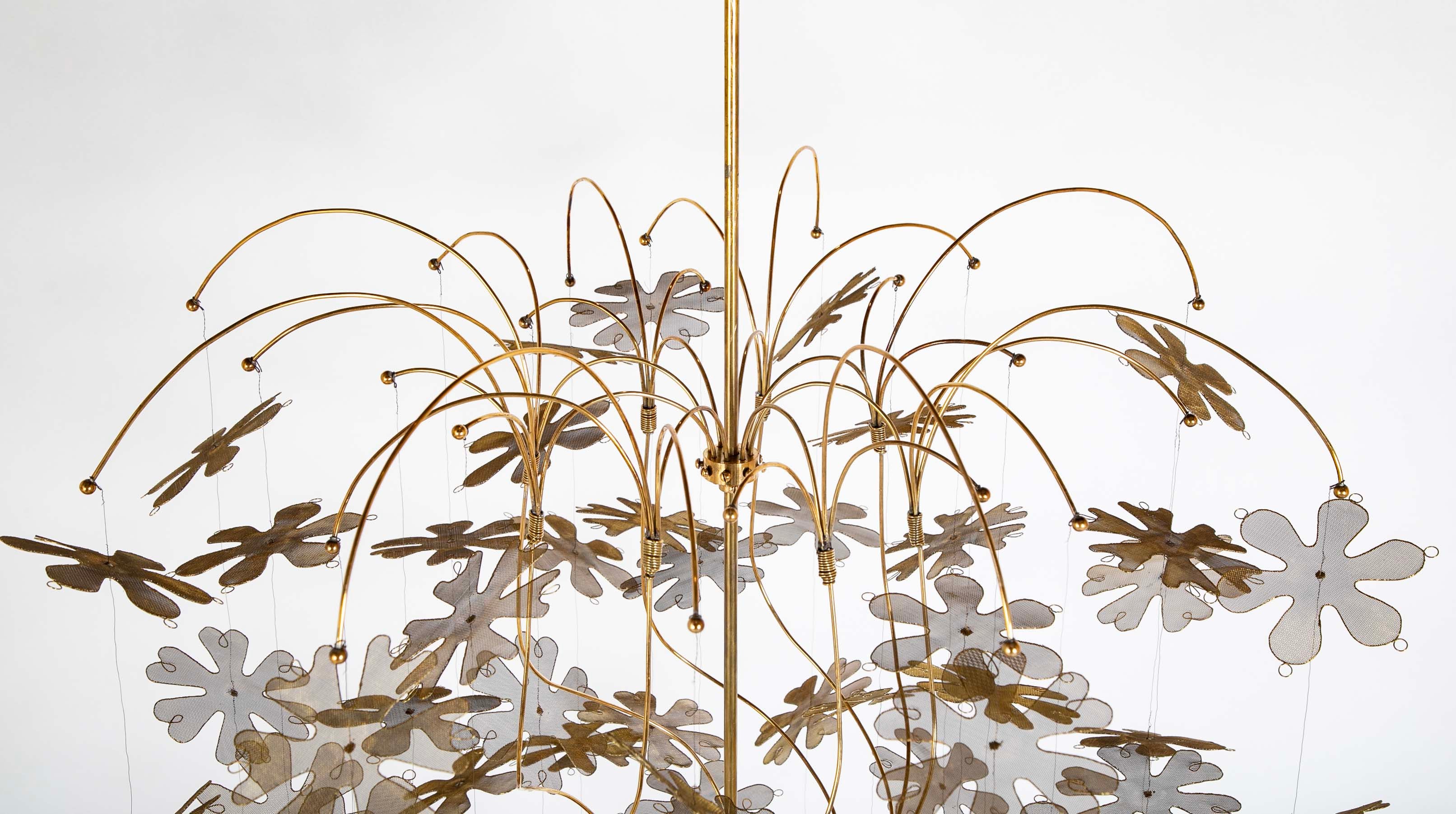 Snowflake Chandelier in the in the Style of Paavo Tynell "Fantasia Series"