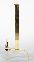 Marvelous & Sleek - Elegant & Heavy 1930's Pair of Brass Andirons