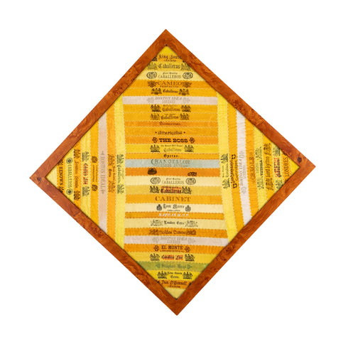 Late 19th Century Framed Tobacco Quilt