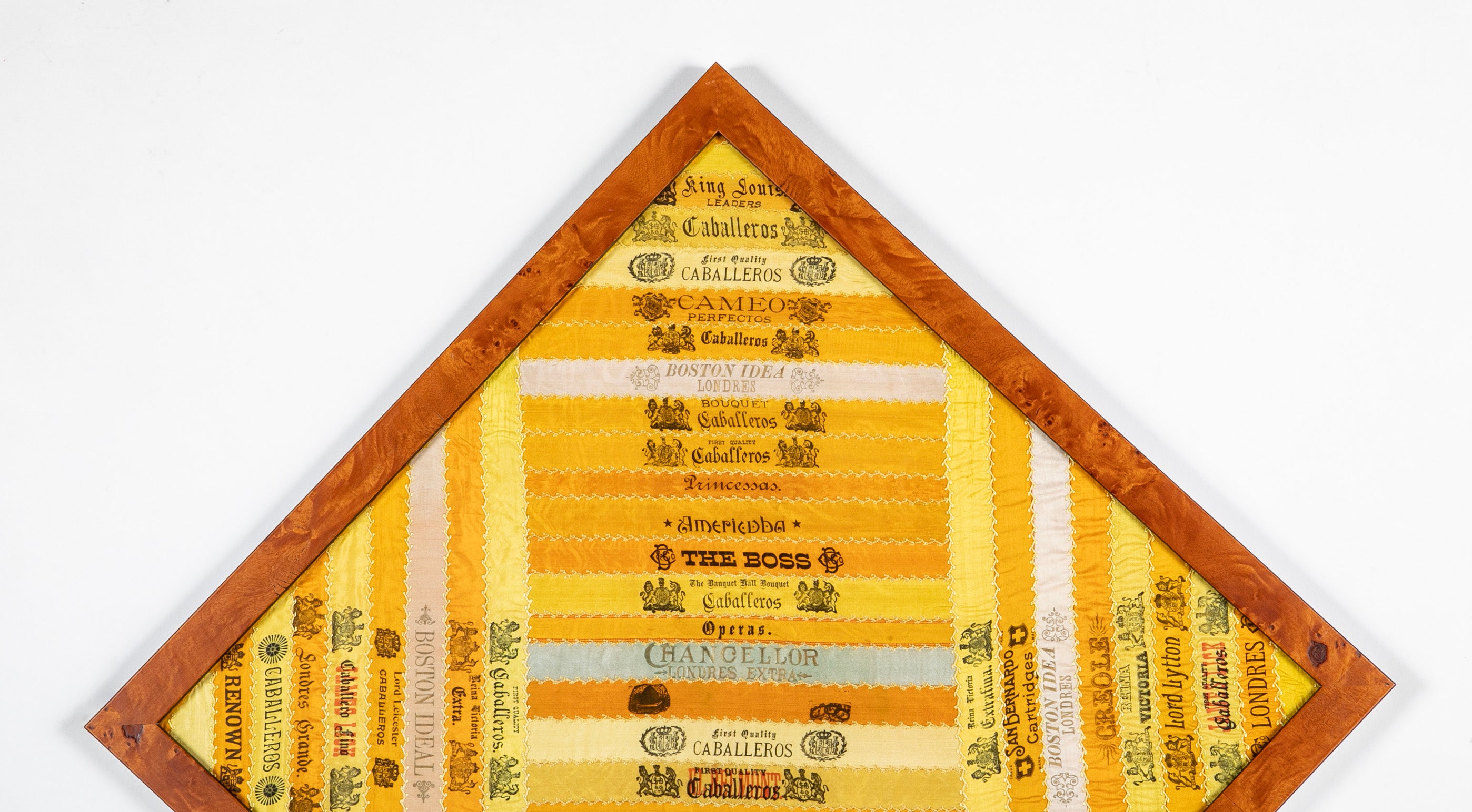 Late 19th Century Framed Tobacco Quilt
