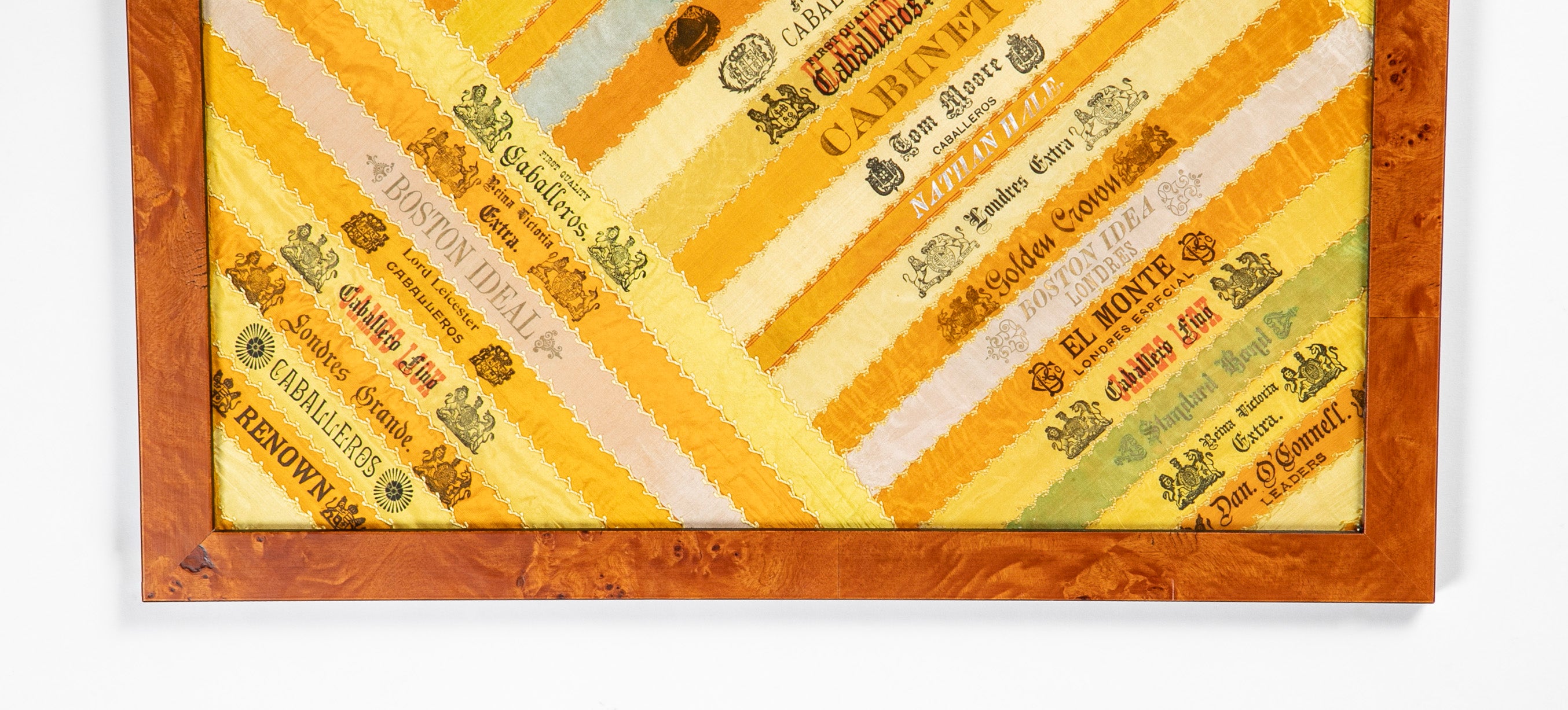 Late 19th Century Framed Tobacco Quilt