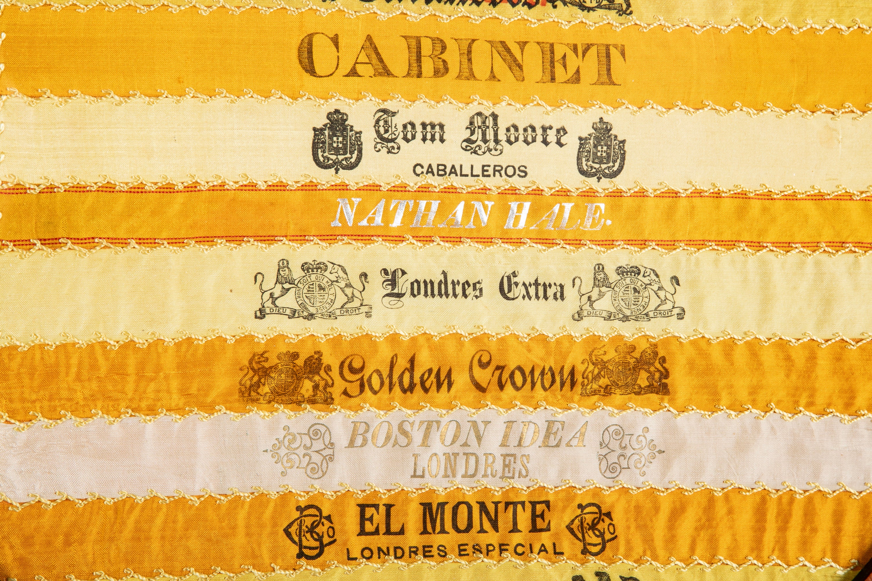 Late 19th Century Framed Tobacco Quilt