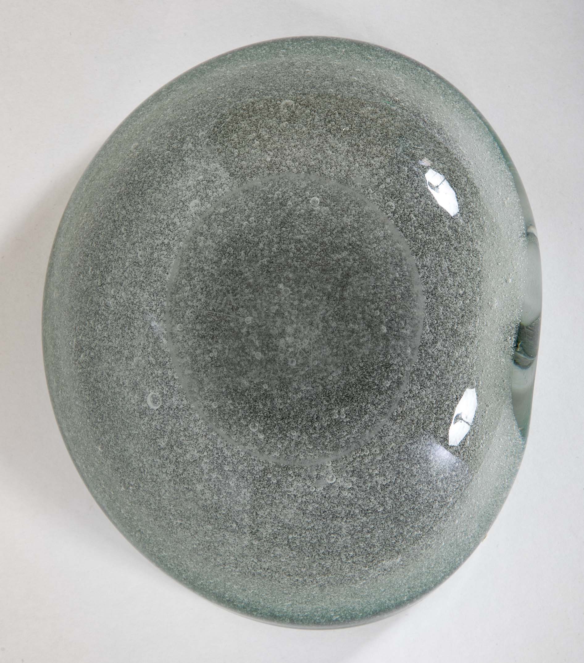 A Murano Pulegoso Green and Aventurine Dish