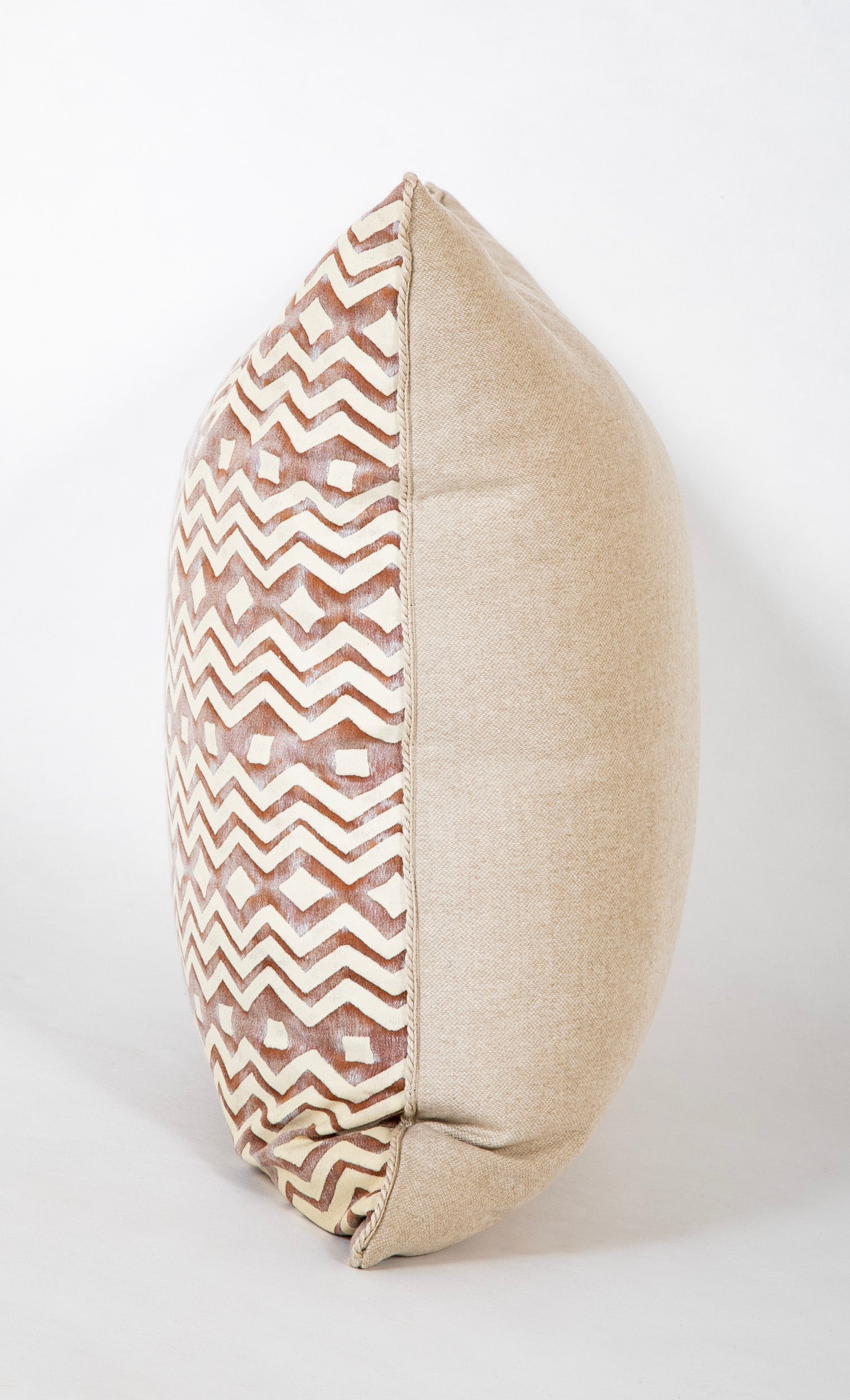 A Pair of Fortuny ITZA Pattern Pillows with Wool Backing - Priced Individually