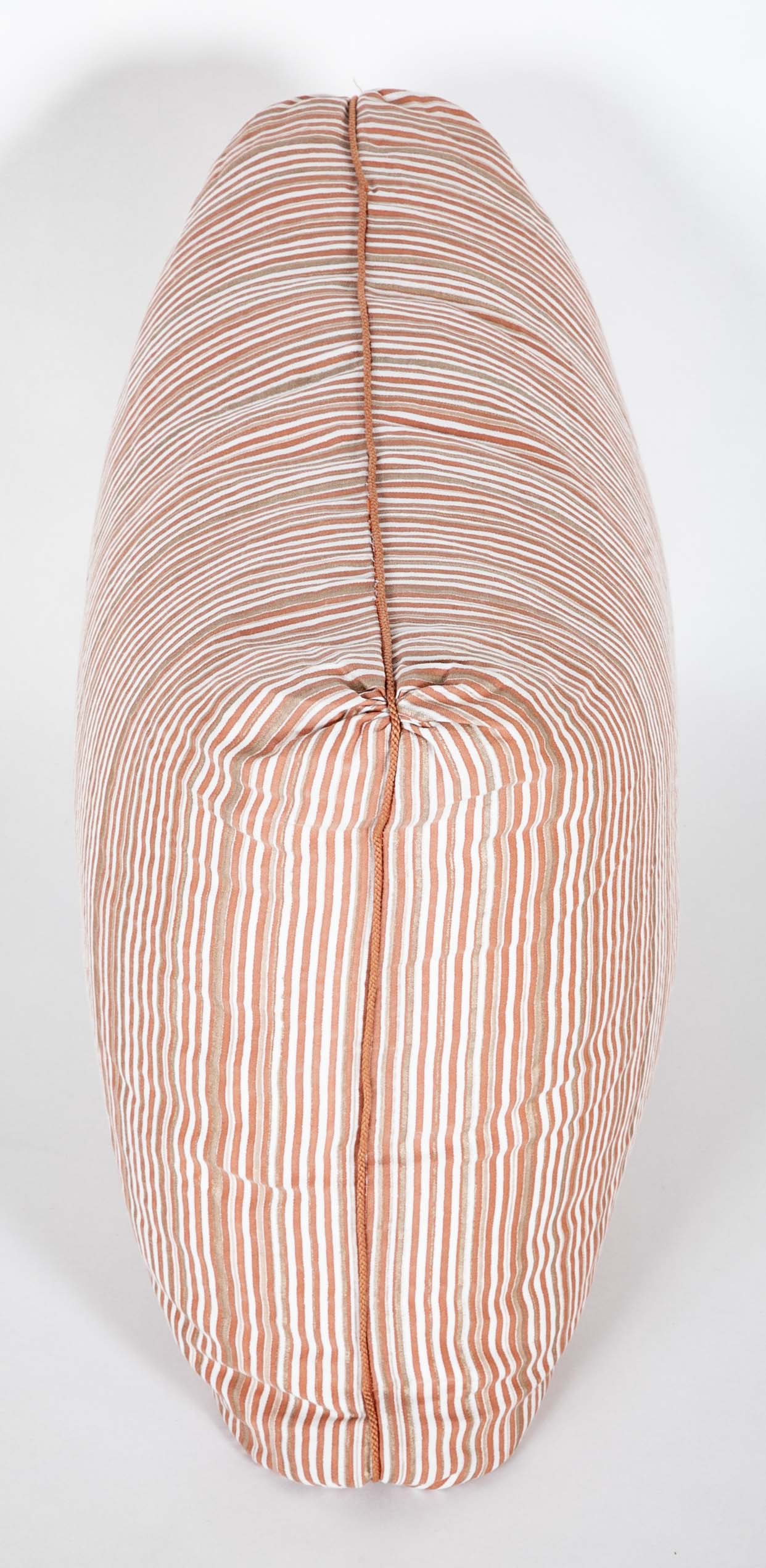 Pair of Fortuny Pillows with Malmaison Pattern in Rust, Cream & Gold - Priced Individually