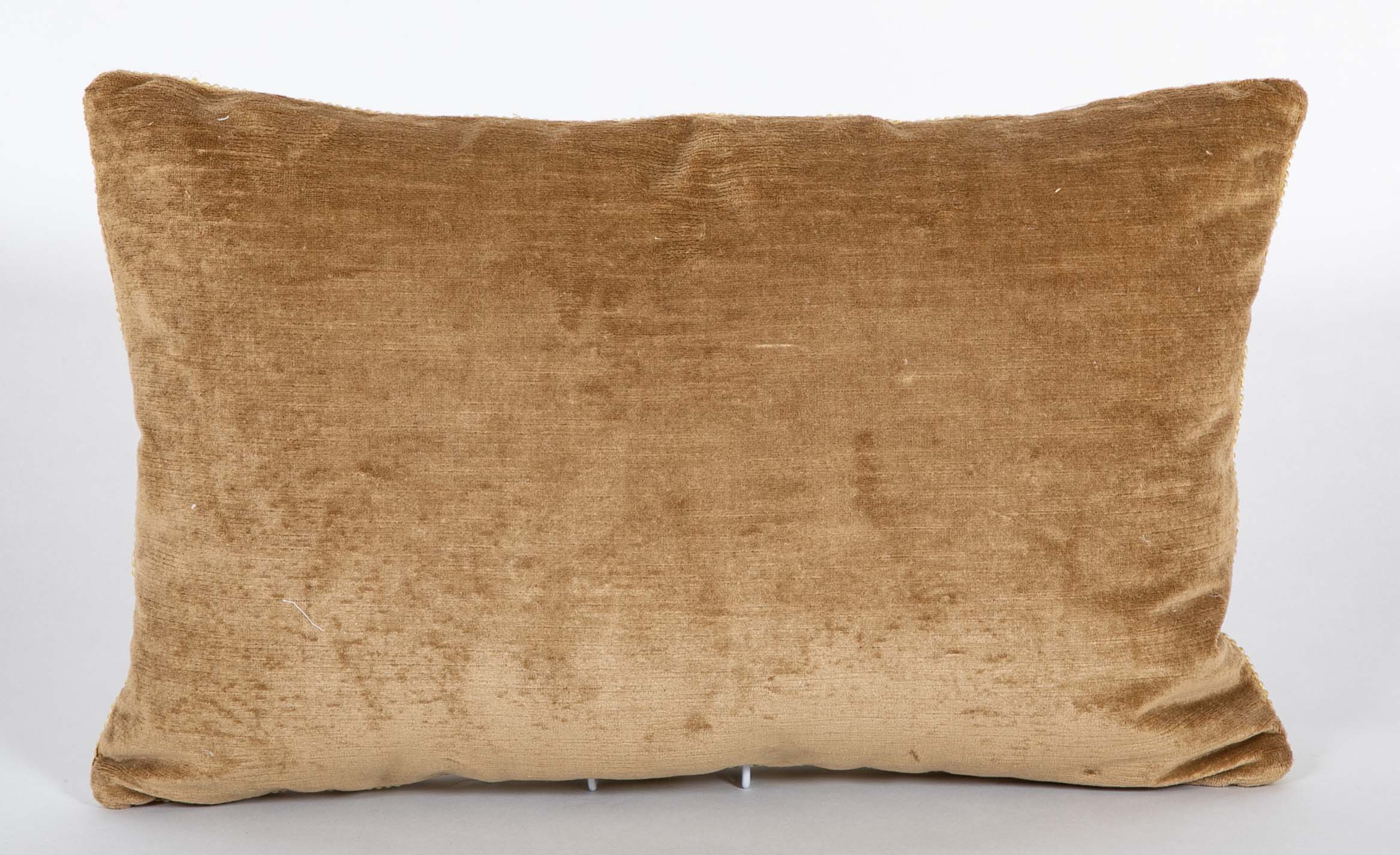 18th Century Tapestry now a Pillow with Velvet Linen Backing