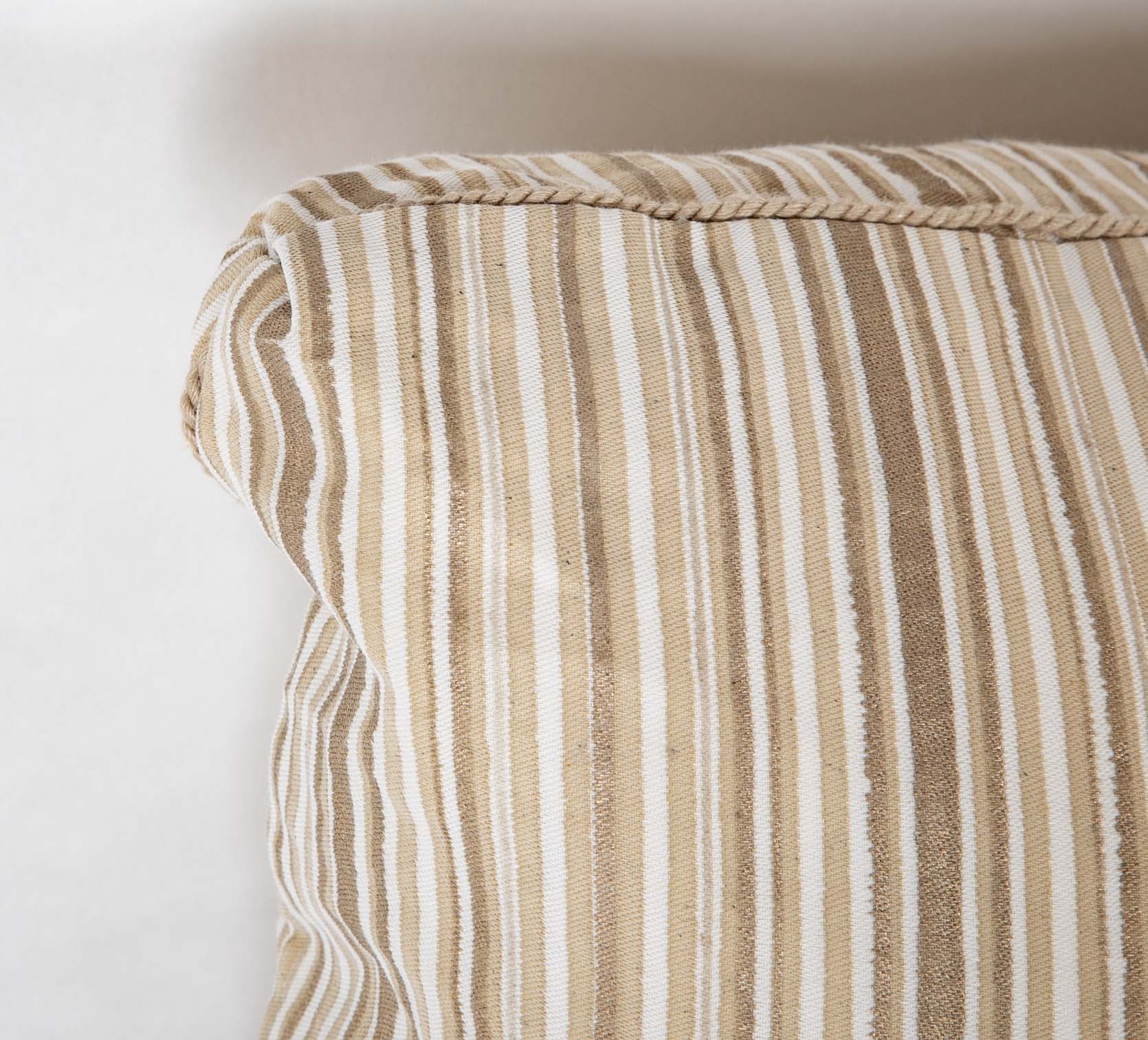 Pair of Cream & Gold Fortuny Malmaison Pattern Pillows - Priced Individually
