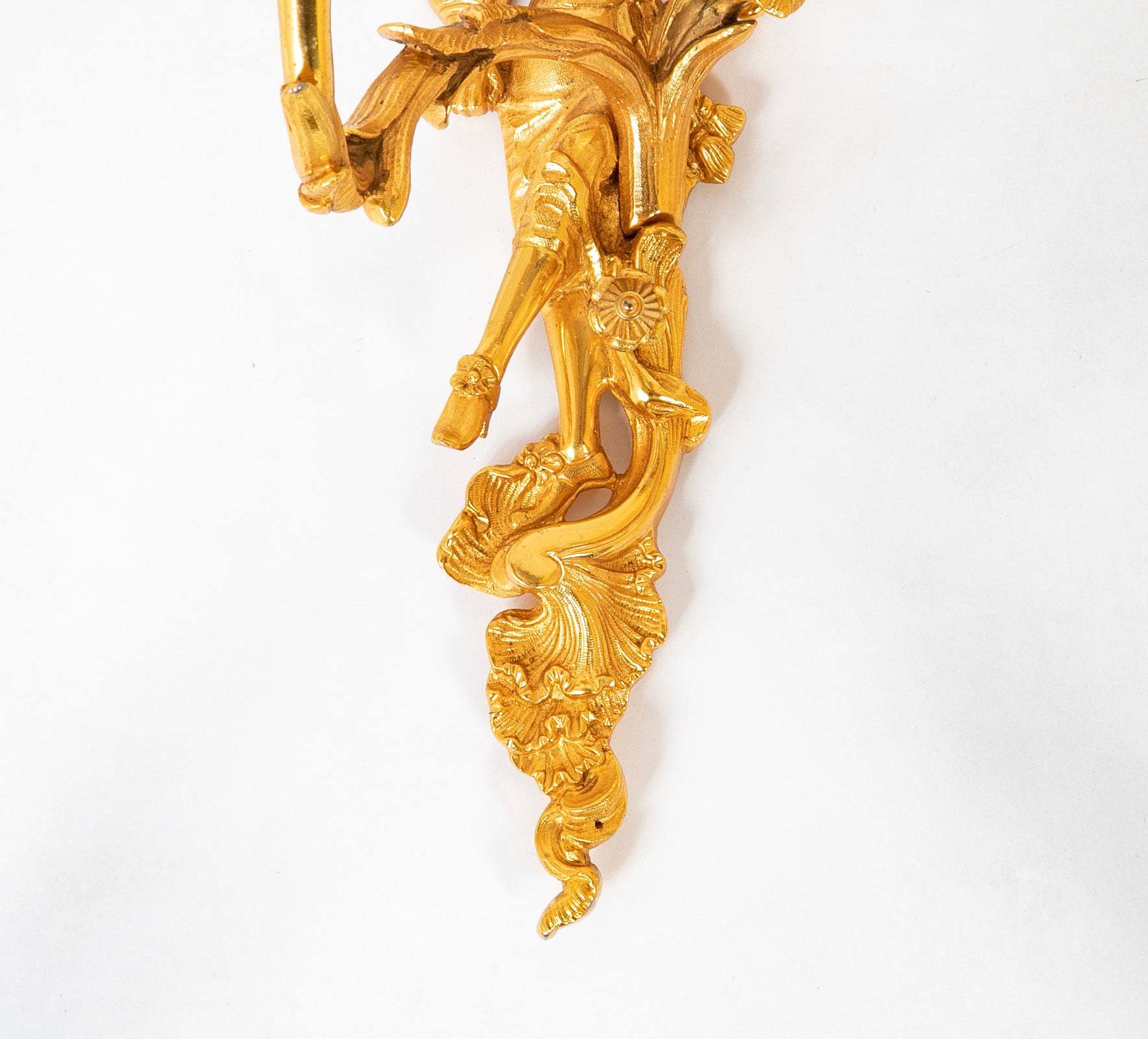 A Pair of Sherle Wagner Chinoiserie Two Light Sconces