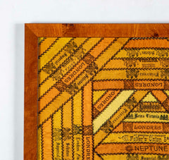 Traditional Tobacco Quilt Made from Cigar Ribbons