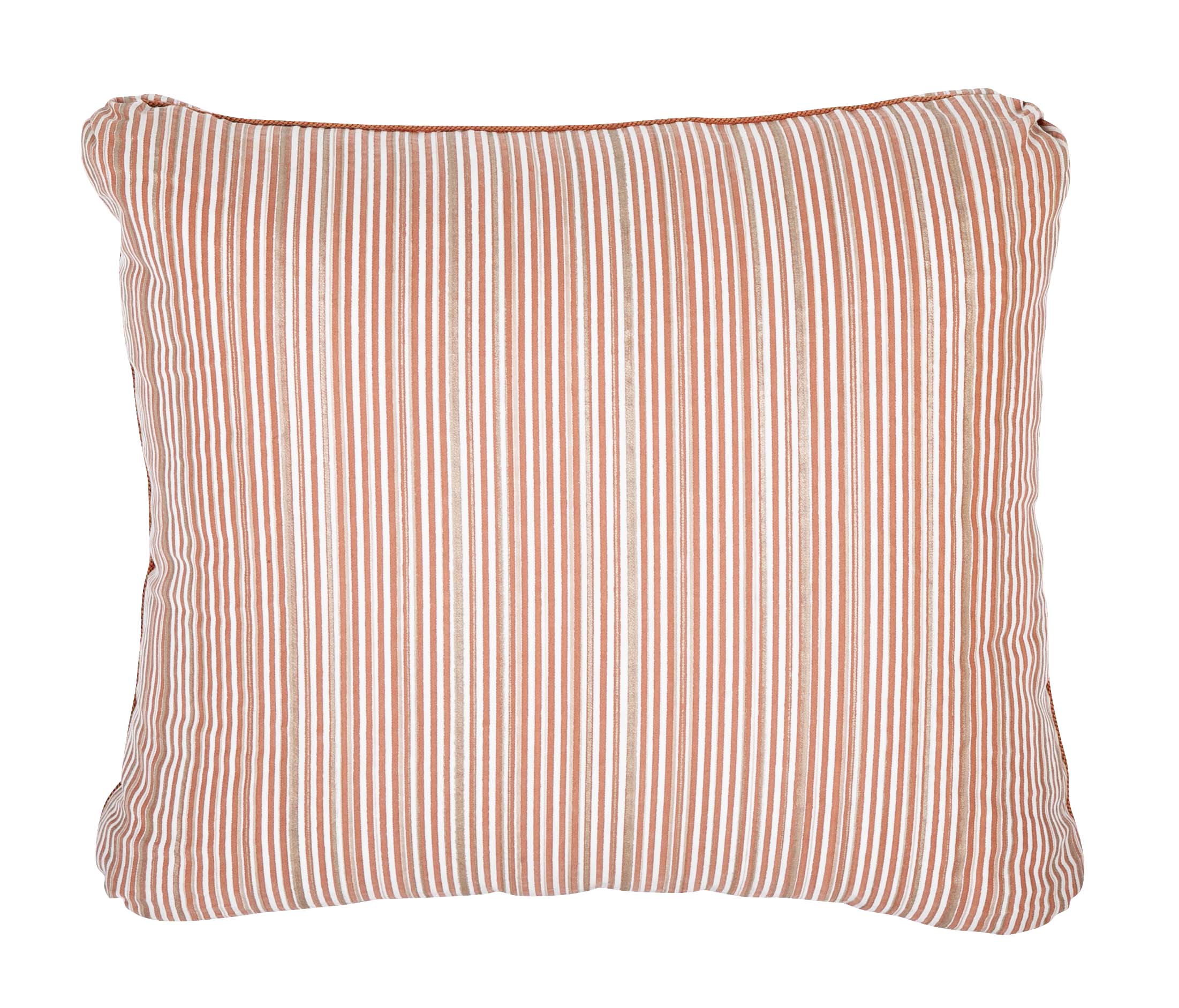 Pair of Fortuny Pillows with Malmaison Pattern in Rust, Cream & Gold - Priced Individually