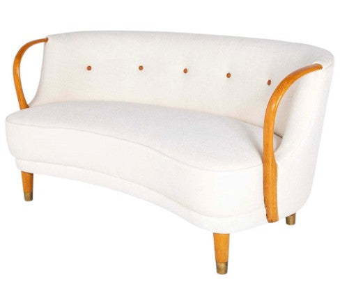 Handsome Danish Curved Sofa by Bramin, Denmark
