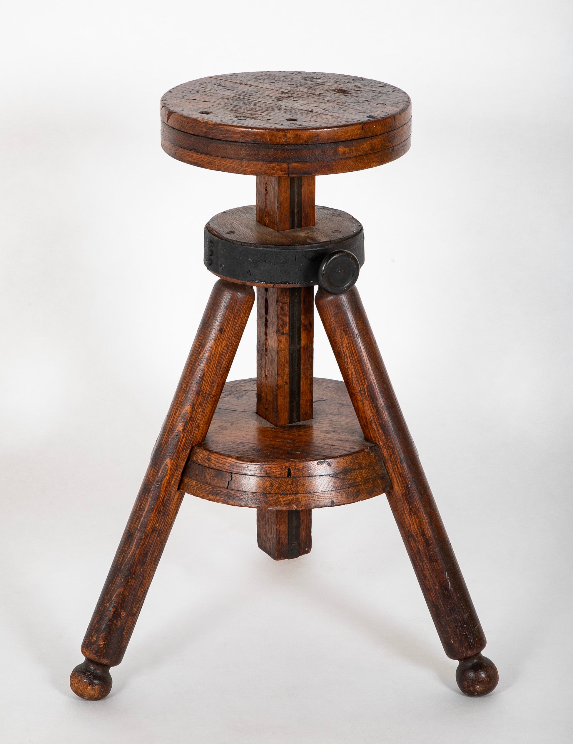19th Century French Sculptors Adjustable Work Pedestal