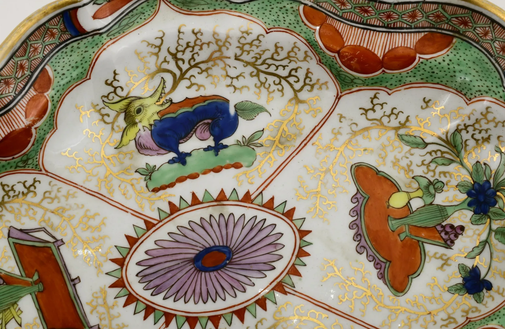 A Large Dragons in Compartments Serving Dish