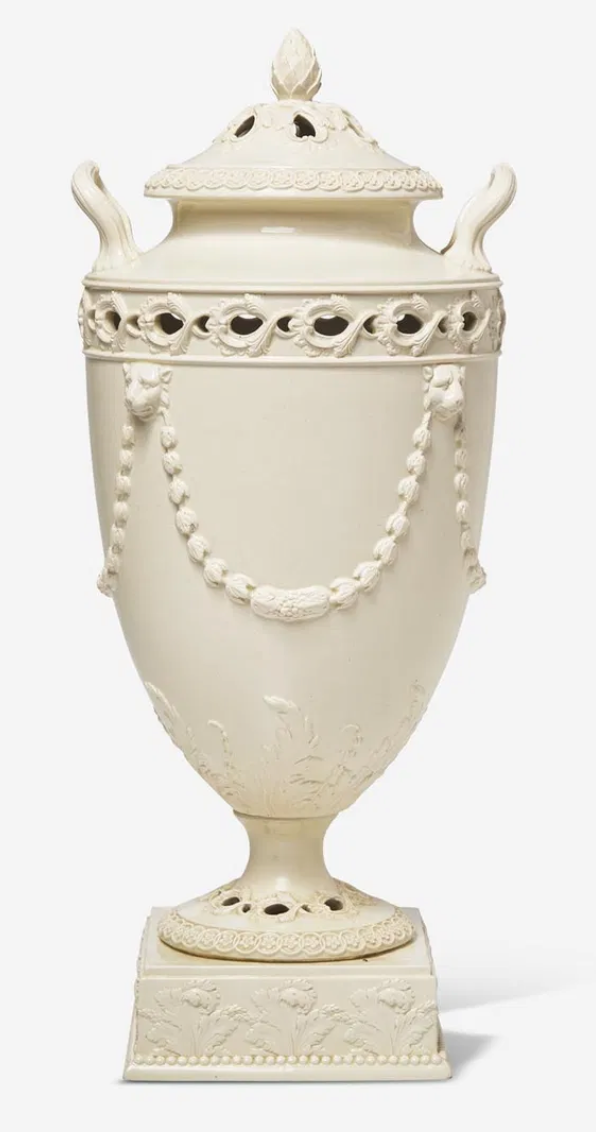 A Large Wedgwood Queensware Vase and Cover