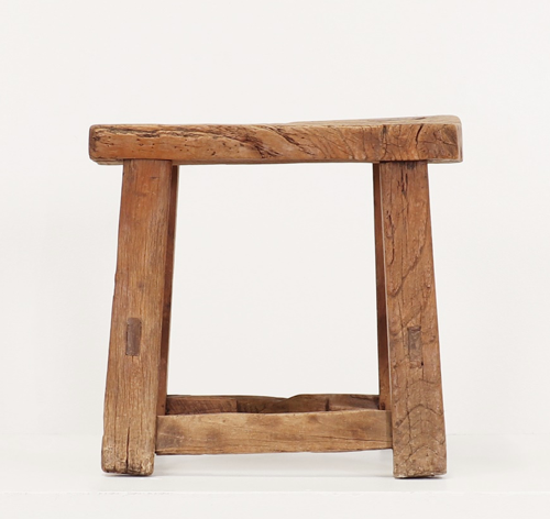 A Chinese Elm Stool Qing Dynasty