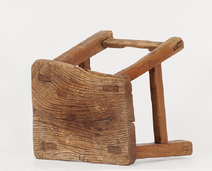 A Chinese Elm Stool Qing Dynasty
