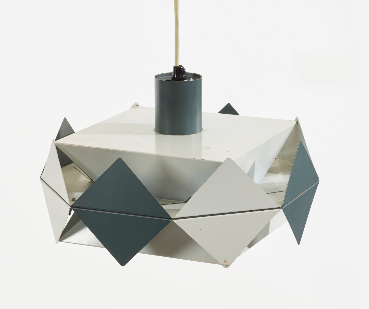 A Preben Dal Enameled Steel Hanging Pendant Light