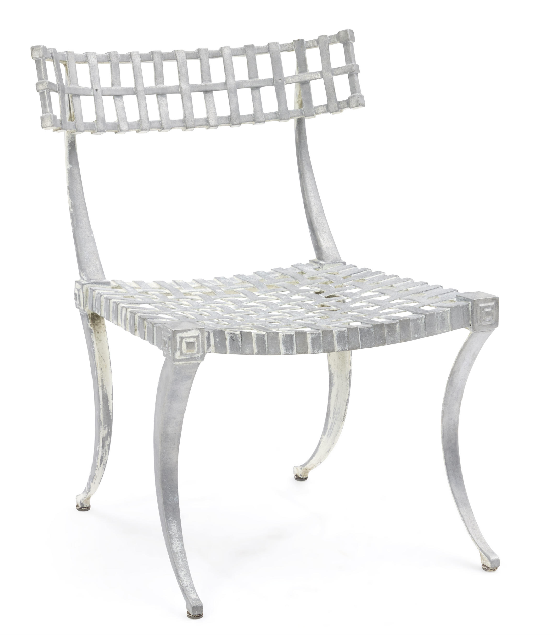 An Aluminum Klismos Chair
