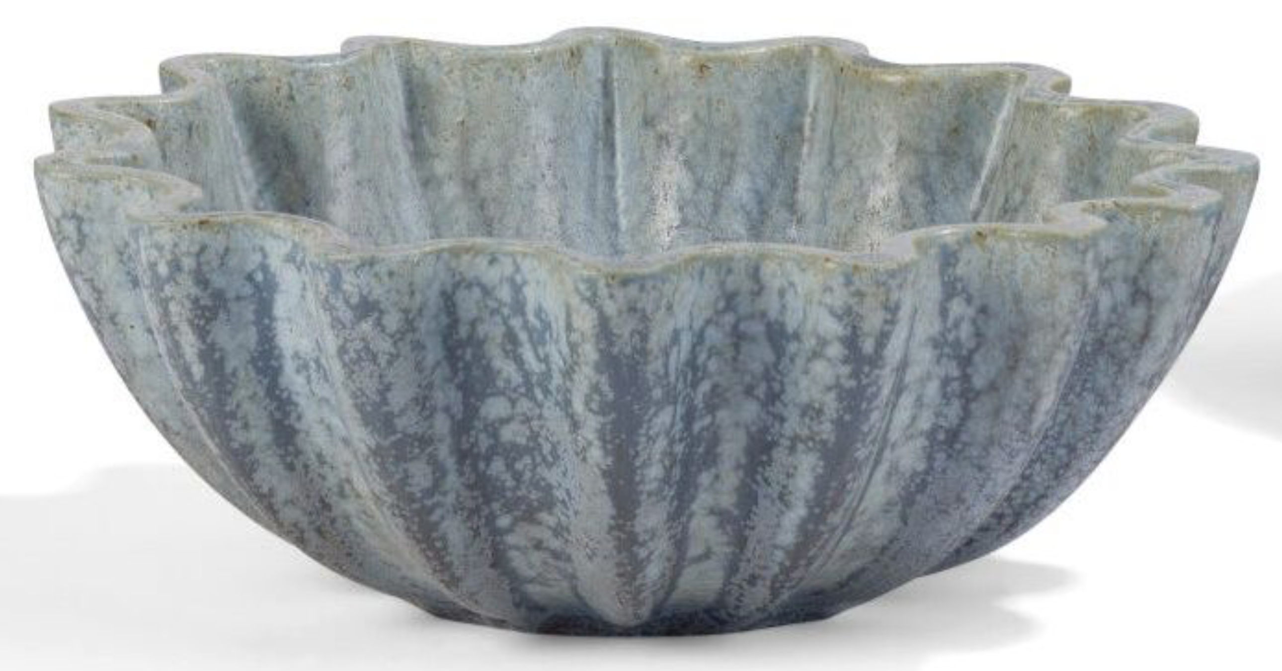 Ribbed Ceramic Bowl By Arne Bang