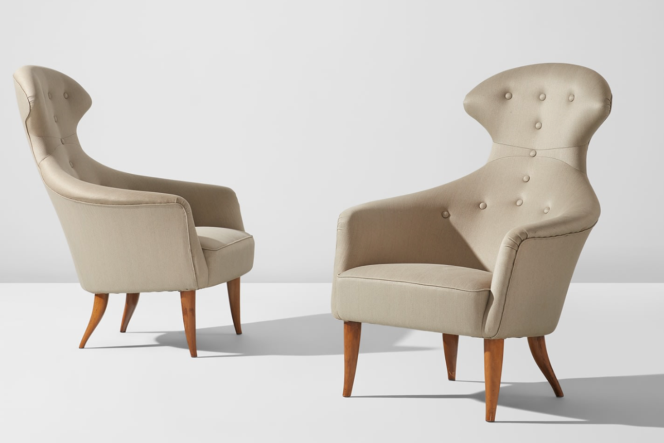 A Pair of Kerstin Horlin-Holmauist "Eva" Chairs